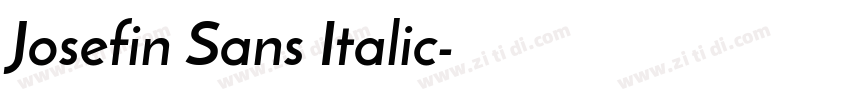 Josefin Sans Italic字体转换